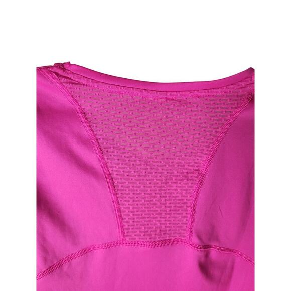 Under Armour Womens Neon Pink Shirt Scoop Neck Sz M - Picture 5 of 5